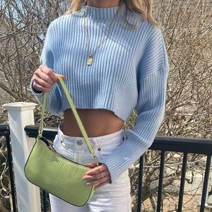 Blue cropped cozy sweater!!!